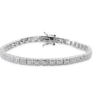 Bracelet 7.5 in Simulated White Diamond